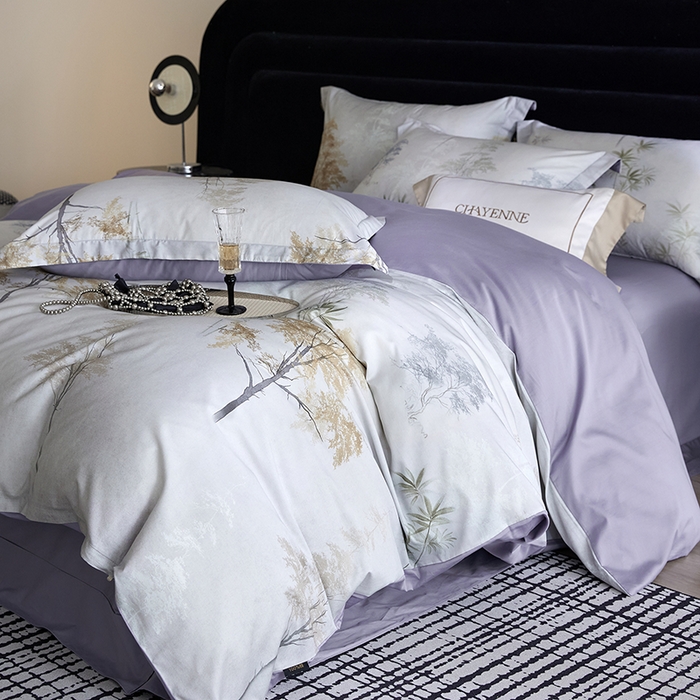 91家纺网 家纺一手货源 找家纺 （总）梧桐树 2026新款全棉纯棉长绒棉数码印花系列四件套