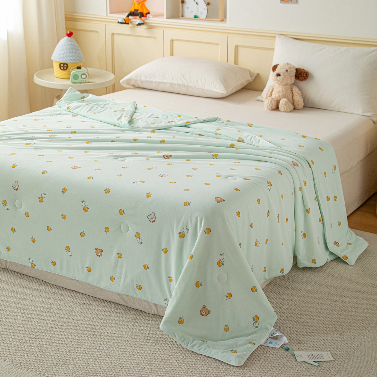 91家纺网 家纺一手货源 找家纺 （总）亿莱鑫 2026春夏新款数码印花仿锦氨夏被夏凉被空调被