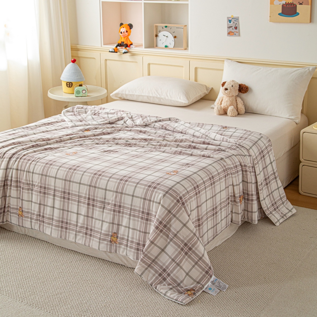 91家纺网 家纺一手货源 找家纺 （总）亿莱鑫 2026春夏新款数码印花仿锦氨夏被夏凉被空调被