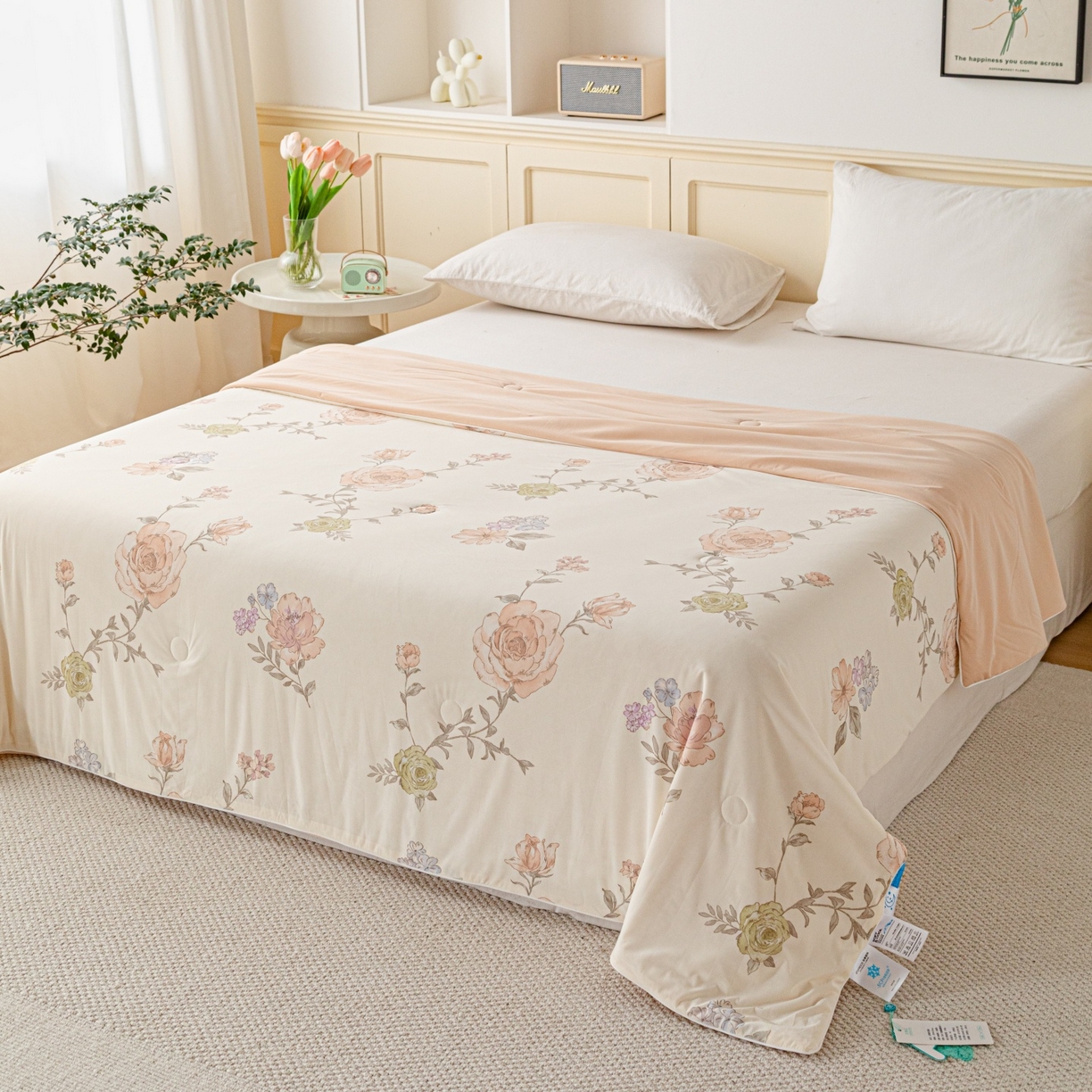 91家纺网 家纺一手货源 找家纺 （总）亿莱鑫 2026春夏新款数码印花仿锦氨夏被夏凉被空调被