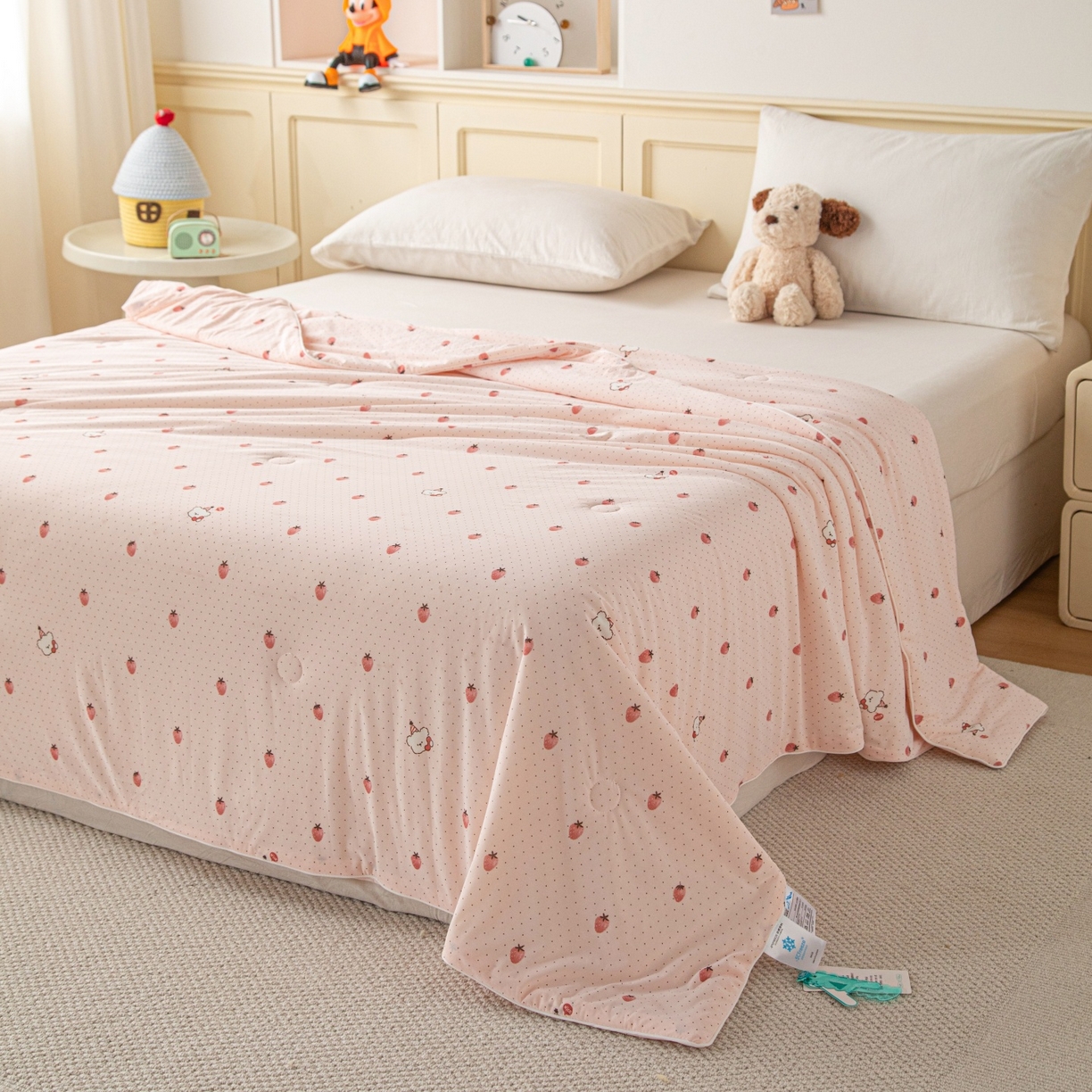 91家纺网 家纺一手货源 找家纺 （总）亿莱鑫 2026春夏新款数码印花仿锦氨夏被夏凉被空调被