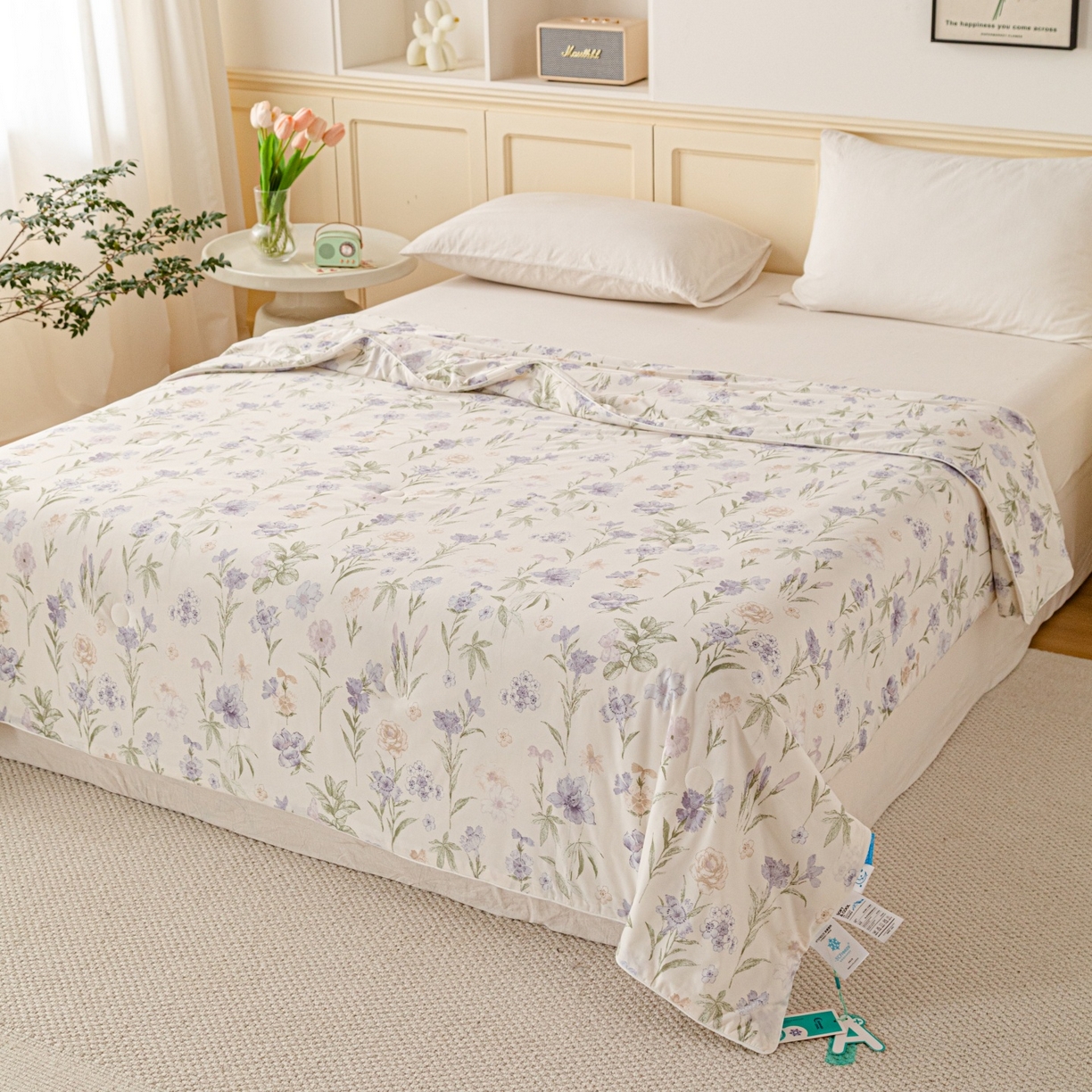 91家纺网 家纺一手货源 找家纺 （总）亿莱鑫 2026春夏新款数码印花仿锦氨夏被夏凉被空调被