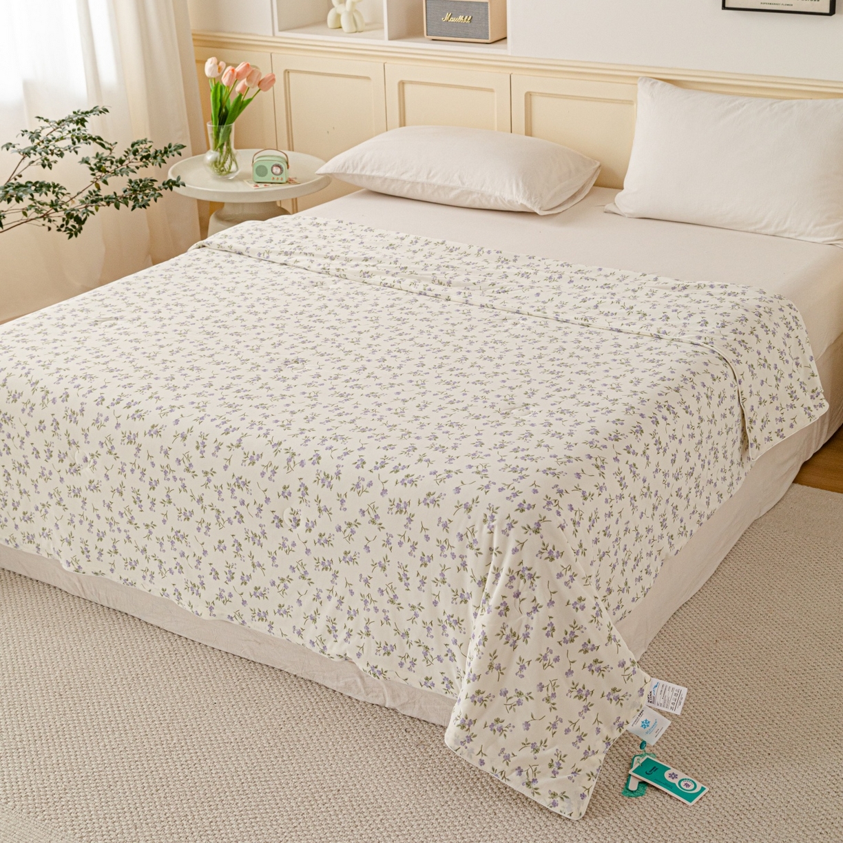 91家纺网 家纺一手货源 找家纺 （总）亿莱鑫 2026春夏新款数码印花仿锦氨夏被夏凉被空调被