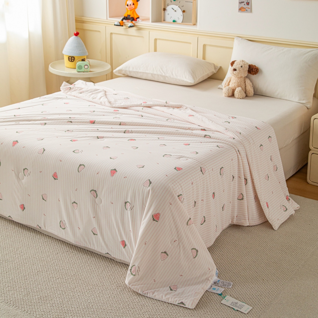 亿莱鑫 2026春夏新款数码印花仿锦氨夏被夏凉被空调被 缤纷夏日