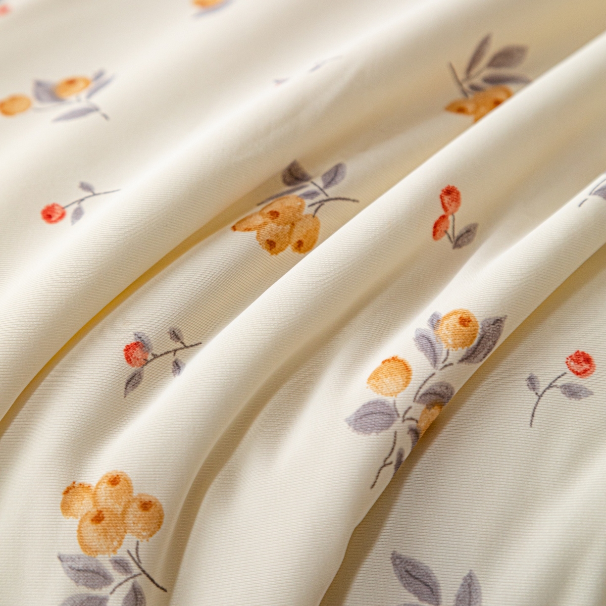 91家纺网 家纺一手货源 找家纺 亿莱鑫 2026春夏新款数码印花仿锦氨夏被夏凉被空调被 花叙果香