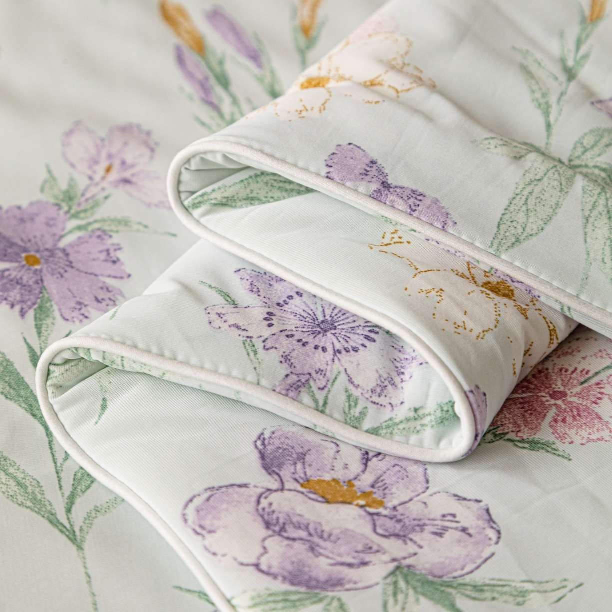 91家纺网 家纺一手货源 找家纺 亿莱鑫 2026春夏新款数码印花仿锦氨夏被夏凉被空调被 绿野芳踪