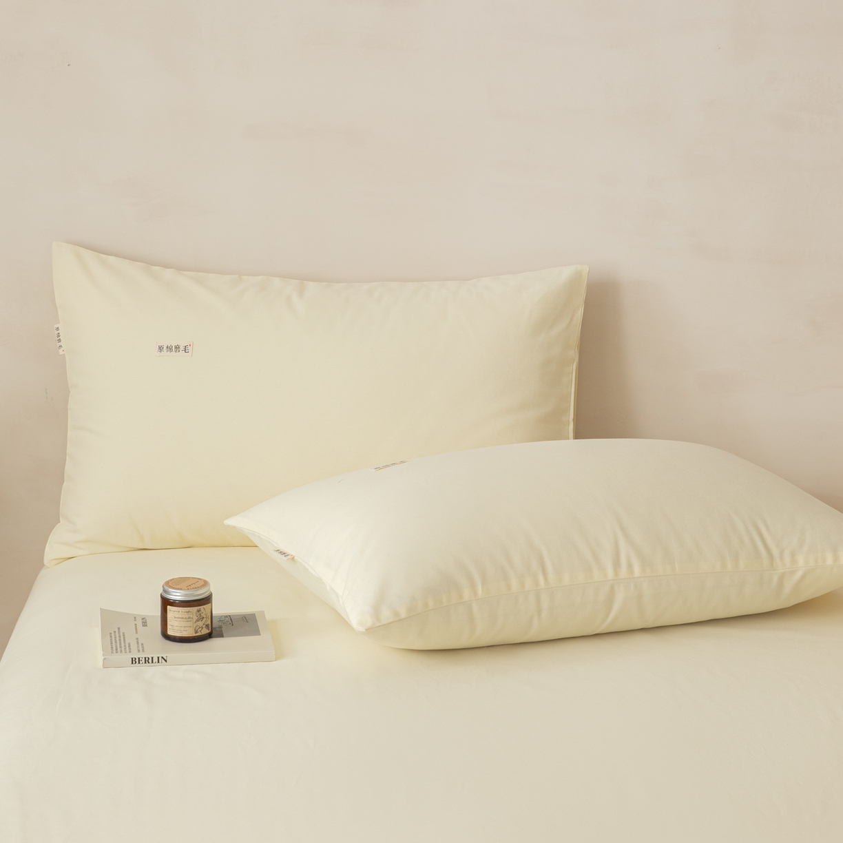 91家纺网 家纺一手货源 找家纺 眠博士 2026新款A类纯色全棉磨毛四件套-陶瓷 套件-陶瓷奶白