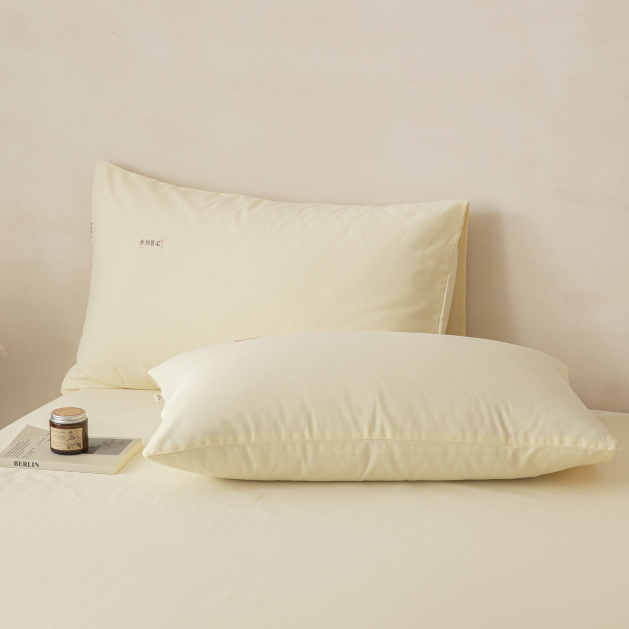 91家纺网 家纺一手货源 找家纺 眠博士 2026新款A类纯色全棉磨毛四件套-陶瓷 套件-陶瓷奶白