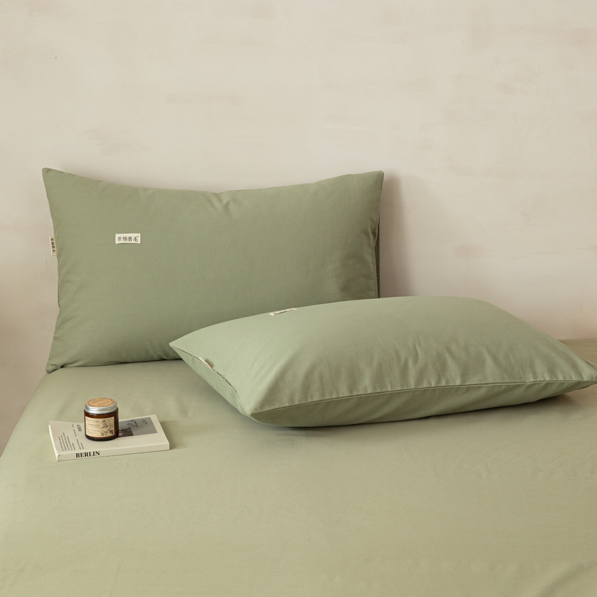 91家纺网 家纺一手货源 找家纺 （总）眠博士 2026新款A类纯色全棉磨毛四件套-陶瓷