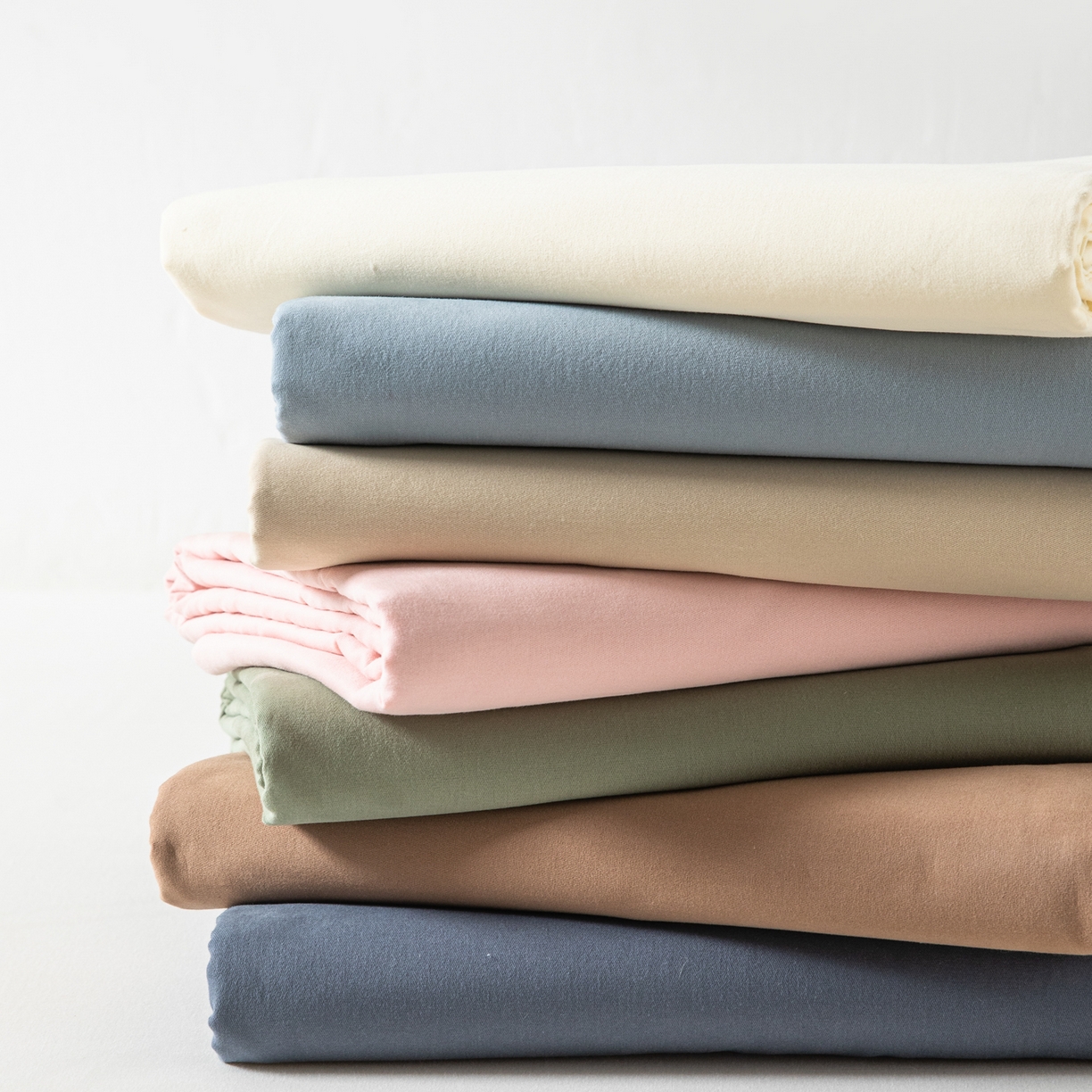 眠博士 2026新款A类纯色全棉磨毛四件套-陶瓷 创意叠拍