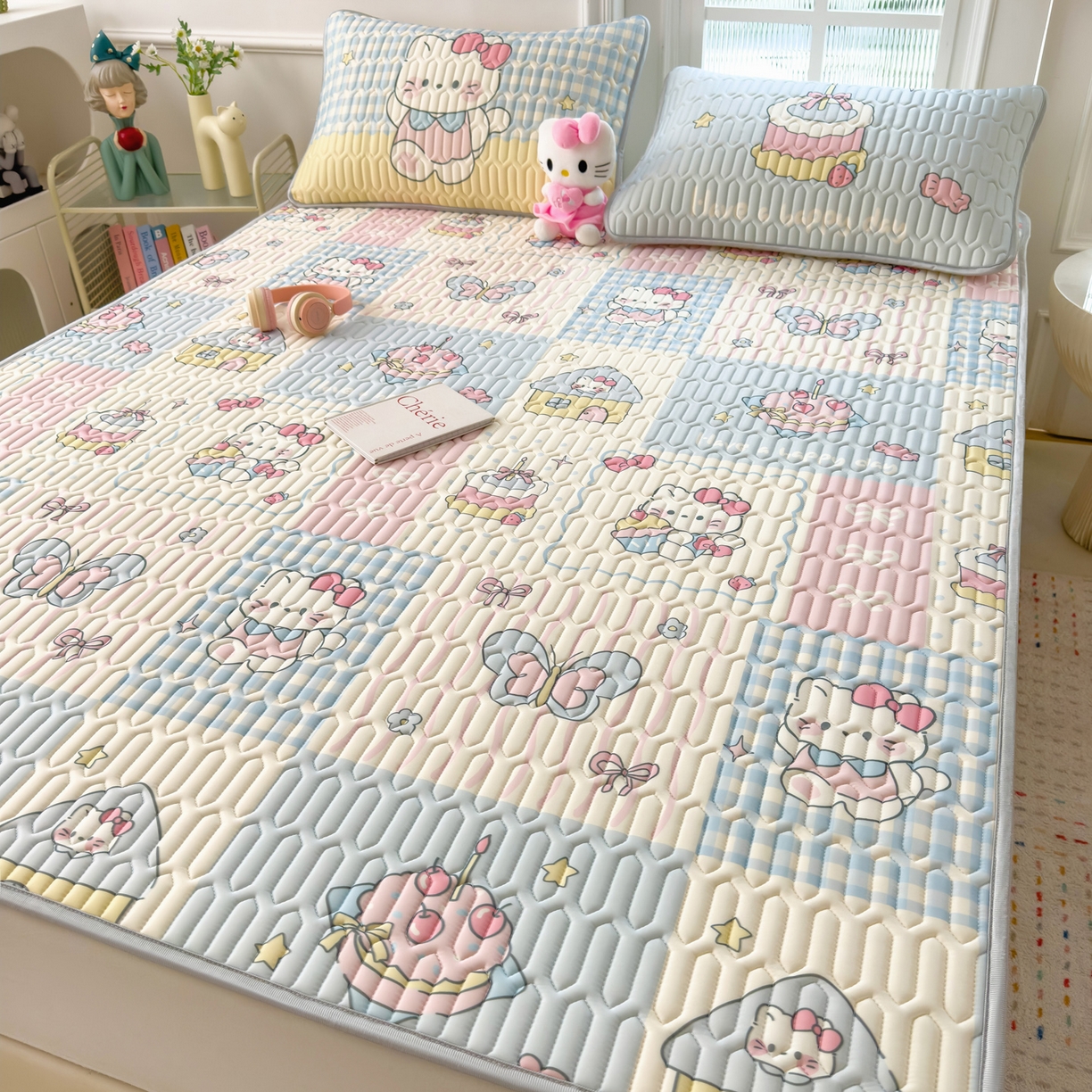 91家纺网 家纺一手货源 找家纺 摩妮卡2026新款加厚獭兔绒四件套 普鲁士兰灰