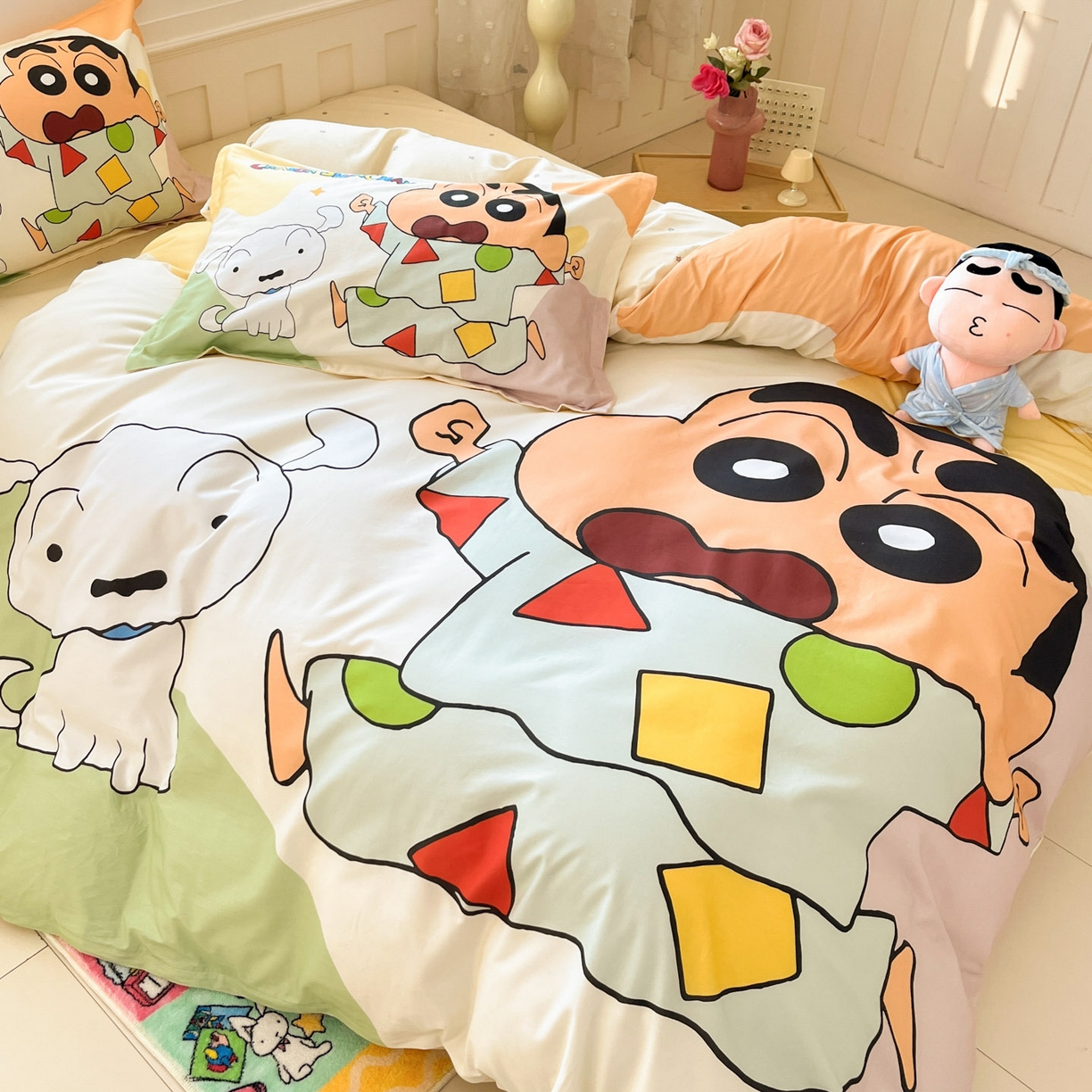 91家纺网 家纺一手货源 找家纺 博雅 2026新款蜡笔小新正版授权全棉纯棉大版枕套单品枕套枕套单件 大版-睡衣小新