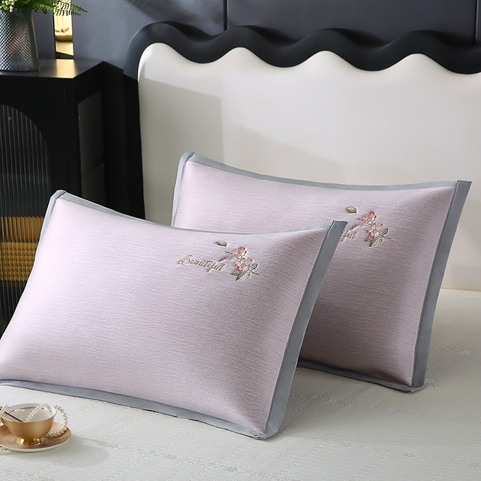 91家纺网 家纺一手货源 找家纺 （总）小牛席业 2026新款夏日花语冰丝夏凉枕套