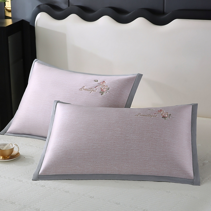 91家纺网 家纺一手货源 找家纺 （总）小牛席业 2026新款夏日花语冰丝夏凉枕套