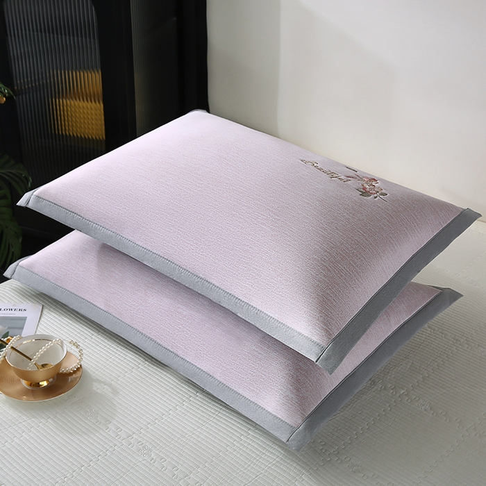 91家纺网 家纺一手货源 找家纺 （总）小牛席业 2026新款夏日花语冰丝夏凉枕套