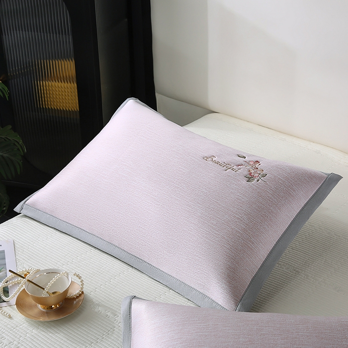 91家纺网 家纺一手货源 找家纺 （总）小牛席业 2026新款夏日花语冰丝夏凉枕套