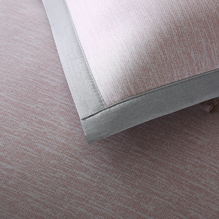 91家纺网 家纺一手货源 找家纺 小牛席业 2026新款夏日花语冰丝夏凉枕套 粉色