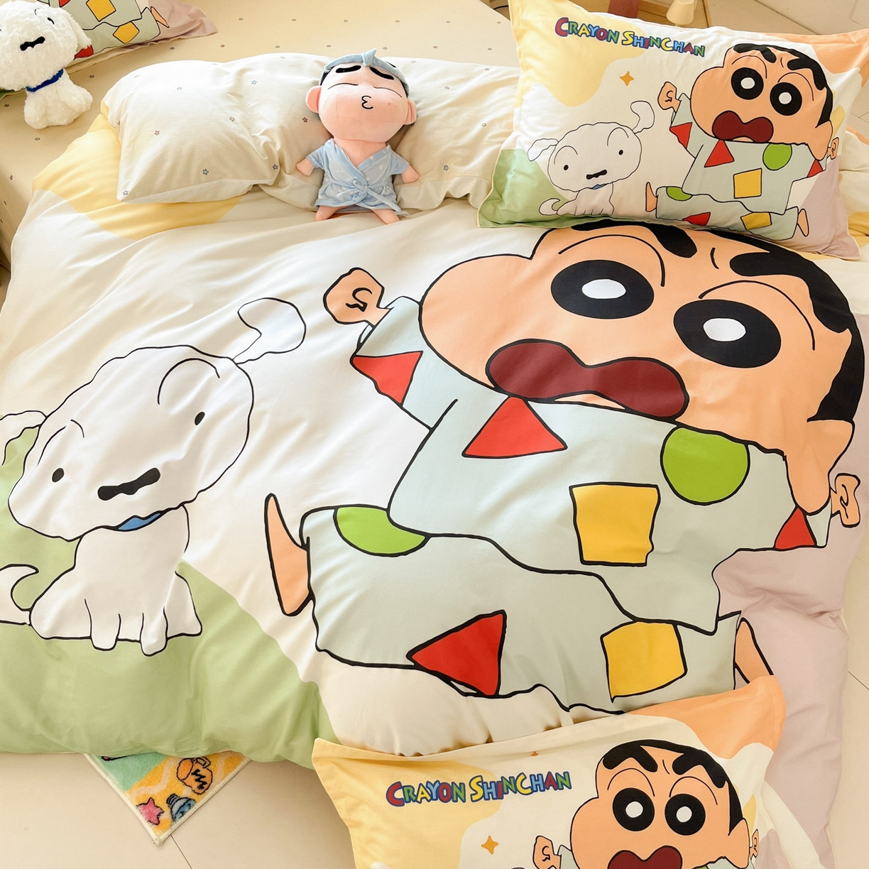 91家纺网 家纺一手货源 找家纺 博雅 2026新款蜡笔小新正版授权全棉纯棉大版枕套单品枕套枕套单件 大版-睡衣小新