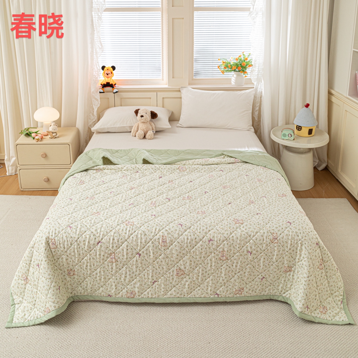 富之纹家纺 2025新款水洗棉亲肤棉超声波压花夏被直播供应链引流爆款 春晓