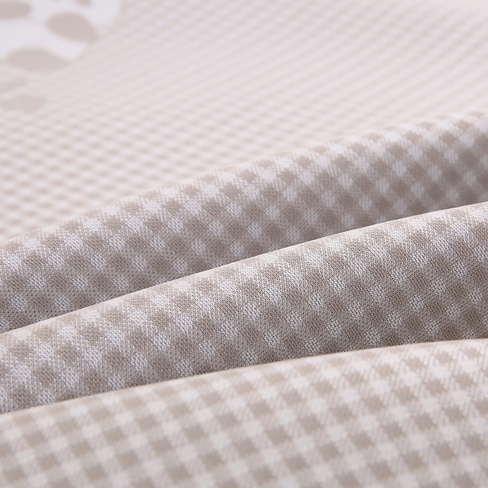 91家纺网 家纺一手货源 找家纺 小牛席业 2026新款熊猫格纹提花冰丝夏凉枕套 香槟