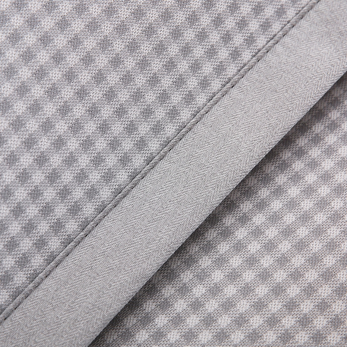 91家纺网 家纺一手货源 找家纺 小牛席业 2026新款熊猫格纹提花冰丝夏凉枕套 灰色