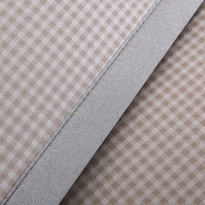 91家纺网 家纺一手货源 找家纺 小牛席业 2026新款熊猫格纹提花冰丝夏凉枕套 香槟