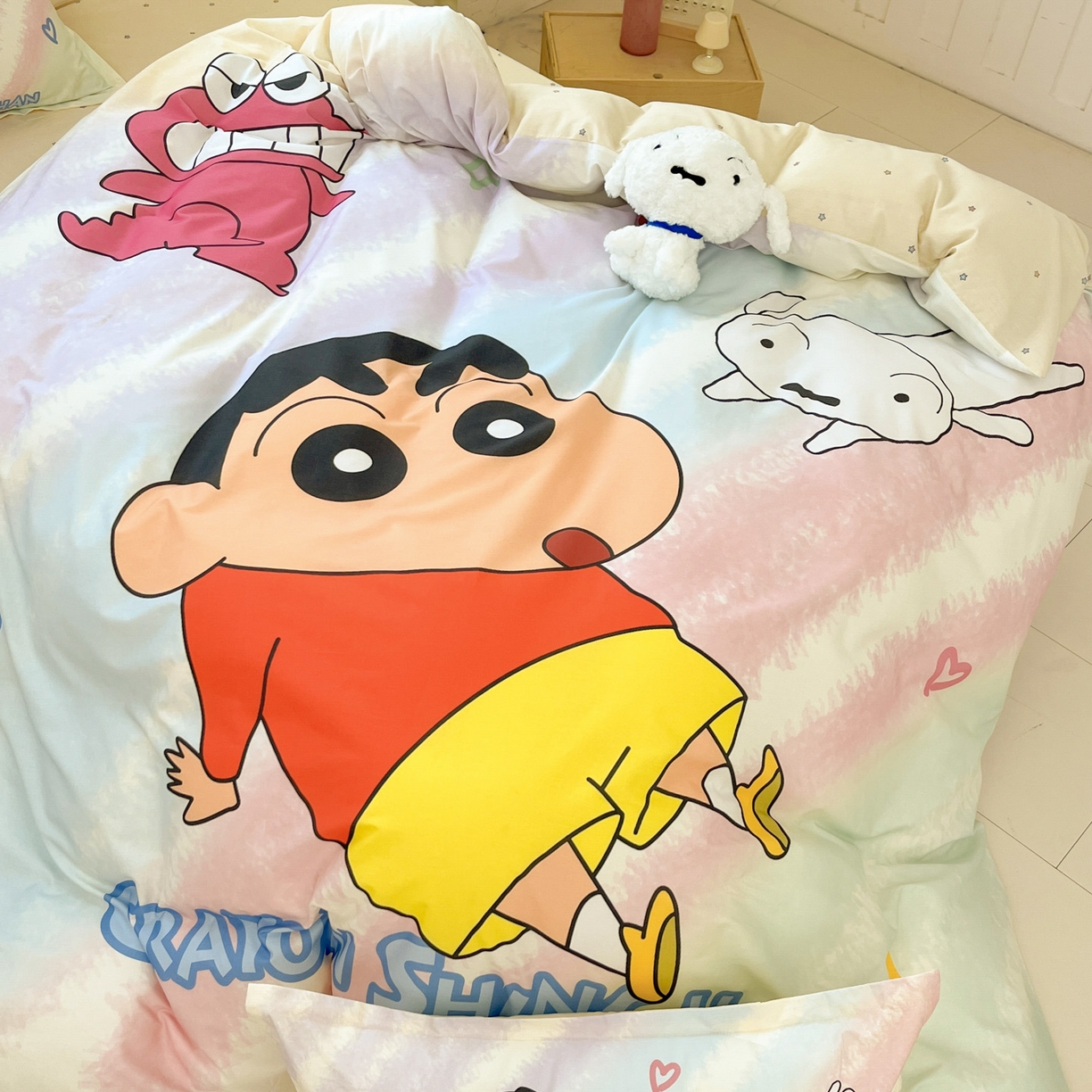 91家纺网 家纺一手货源 找家纺 博雅 2026新款蜡笔小新正版授权全棉纯棉大版枕套单品枕套枕套单件 大版-呆萌蜡笔小新