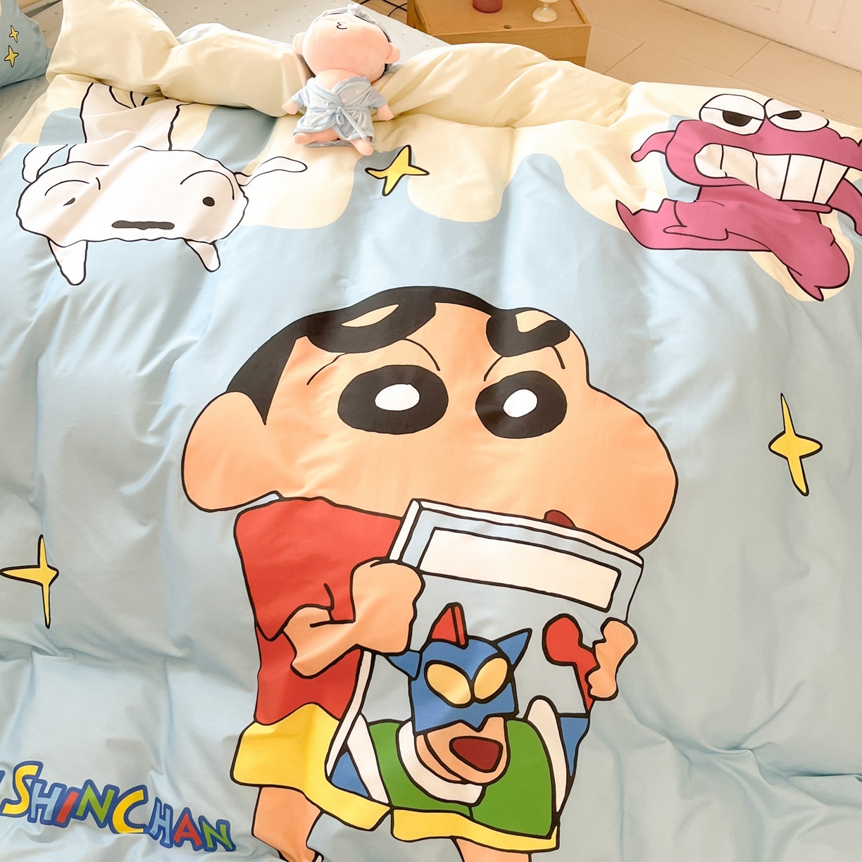 91家纺网 家纺一手货源 找家纺 博雅 2026新款蜡笔小新正版授权全棉纯棉大版枕套单品枕套枕套单件 大版-动感小新