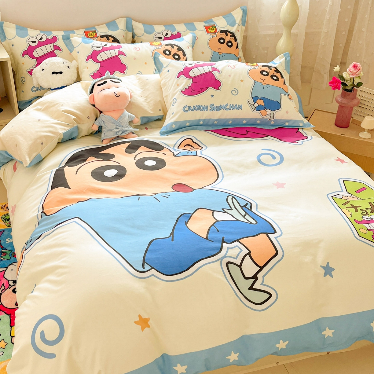 91家纺网 家纺一手货源 找家纺 博雅 2026新款蜡笔小新正版授权全棉纯棉大版枕套单品枕套枕套单件 大版-鳄鱼山小新