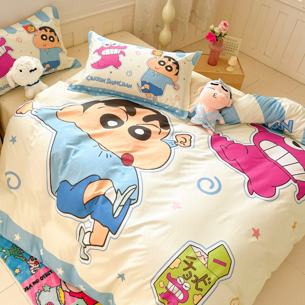 91家纺网 家纺一手货源 找家纺 博雅 2026新款蜡笔小新正版授权全棉纯棉大版枕套单品枕套枕套单件 大版-鳄鱼山小新