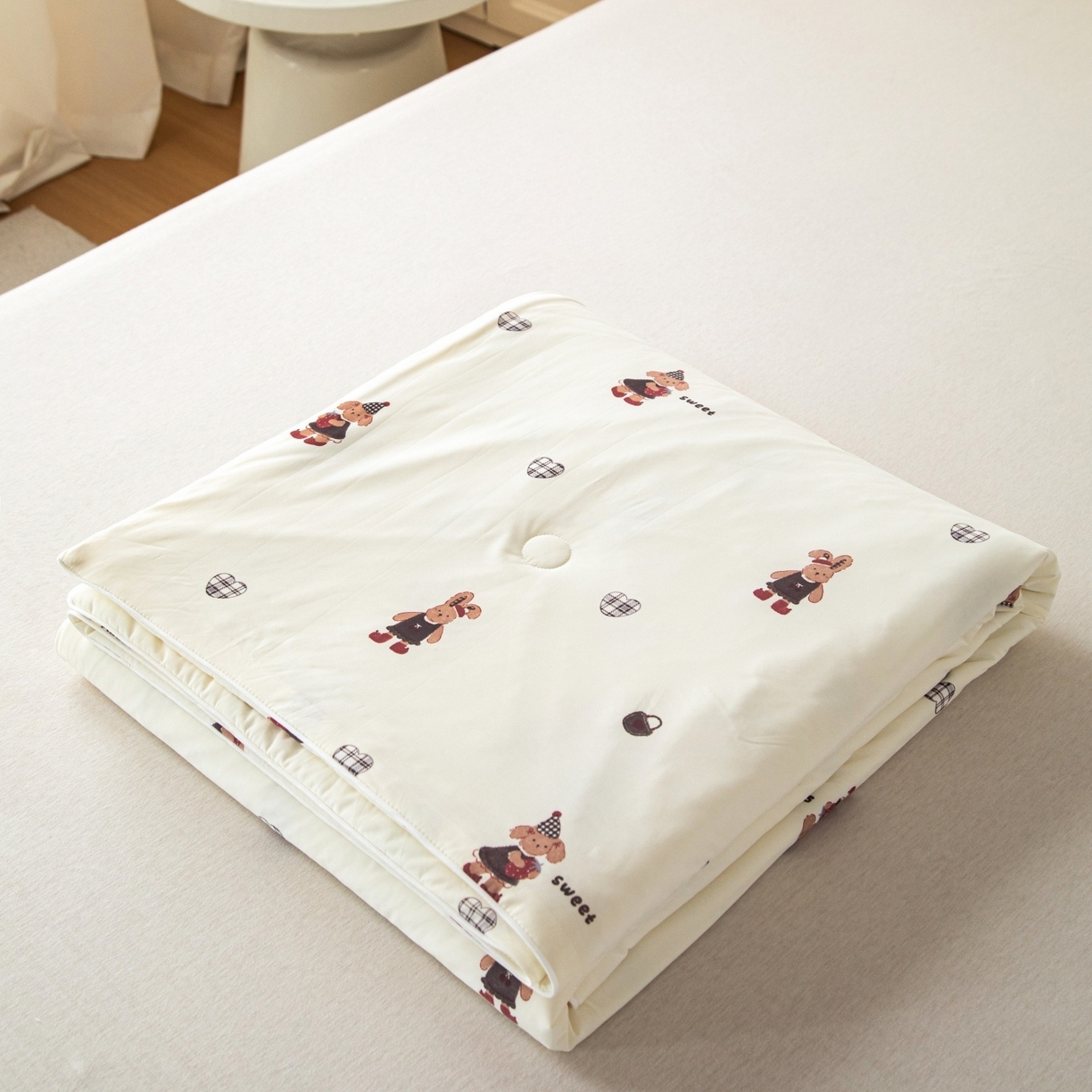 91家纺网 家纺一手货源 找家纺 （总）亿莱鑫 2026春夏新款数码印花仿锦氨夏被夏凉被空调被