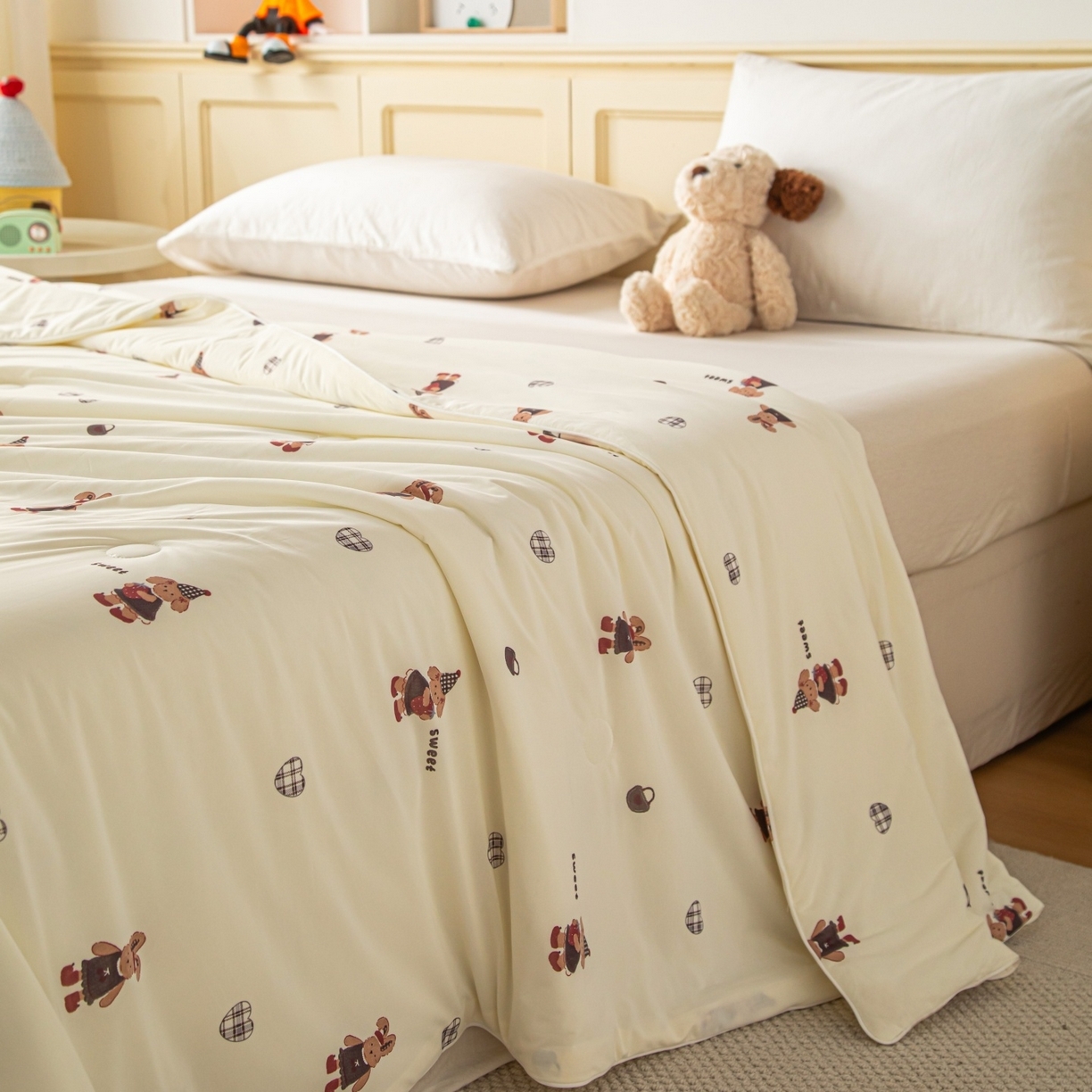 91家纺网 家纺一手货源 找家纺 （总）亿莱鑫 2026春夏新款数码印花仿锦氨夏被夏凉被空调被