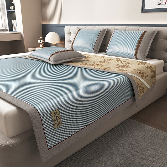 91家纺网 家纺一手货源 找家纺 （总）小牛席业 2026新款经典款-冰藤双面席席子凉席（皮革标款）凉席藤席冰藤席冰丝席竹席乳胶席豆豆席