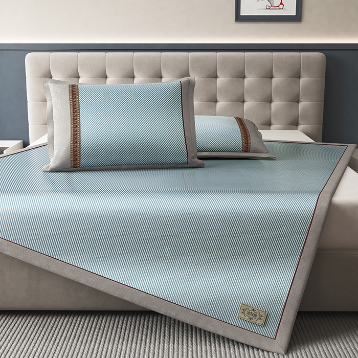 91家纺网 家纺一手货源 找家纺 （总）小牛席业 2026新款经典款-冰藤双面席席子凉席（皮革标款）凉席藤席冰藤席冰丝席竹席乳胶席豆豆席