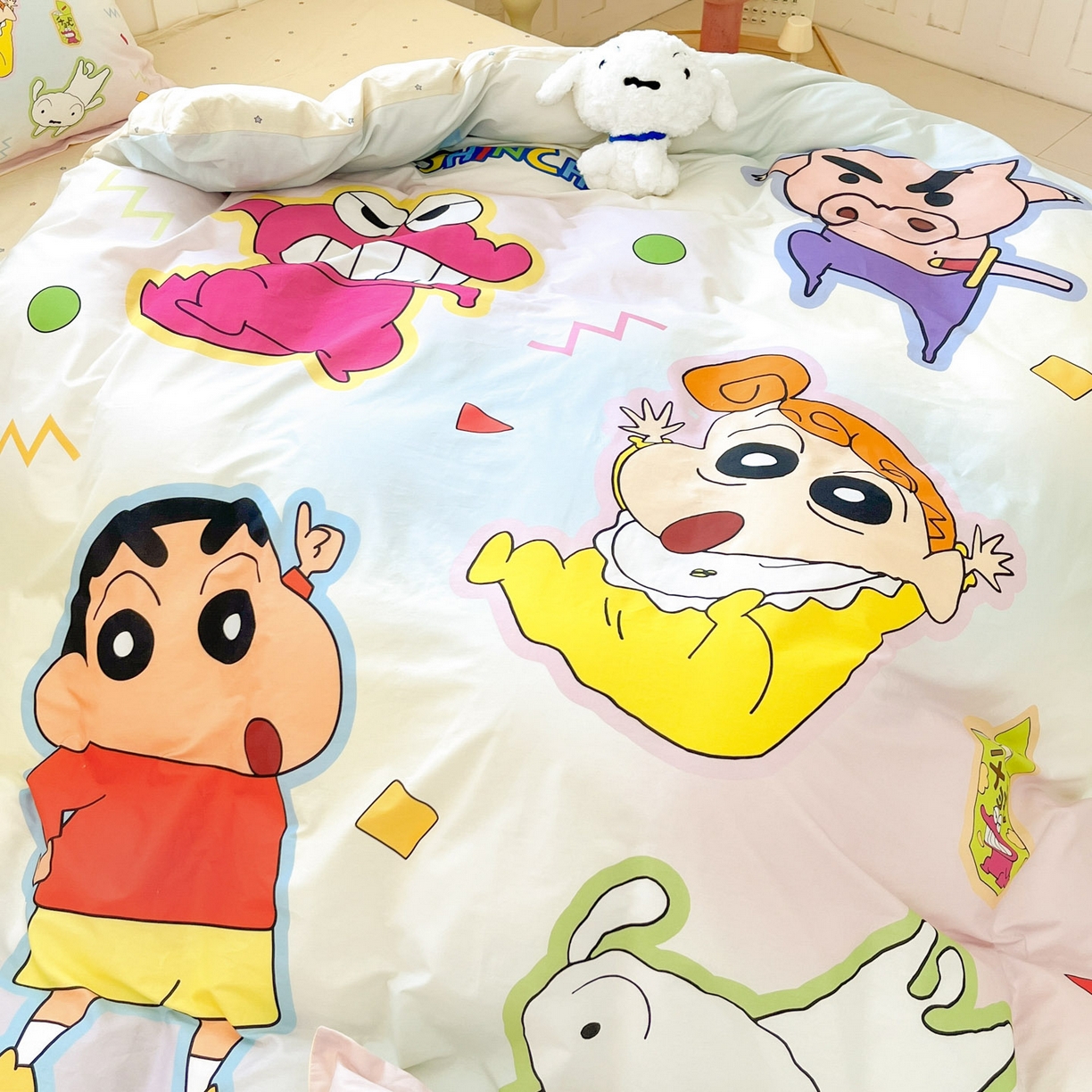 91家纺网 家纺一手货源 找家纺 博雅 2026新款蜡笔小新正版授权全棉纯棉大版枕套单品枕套枕套单件 大版-快乐小新