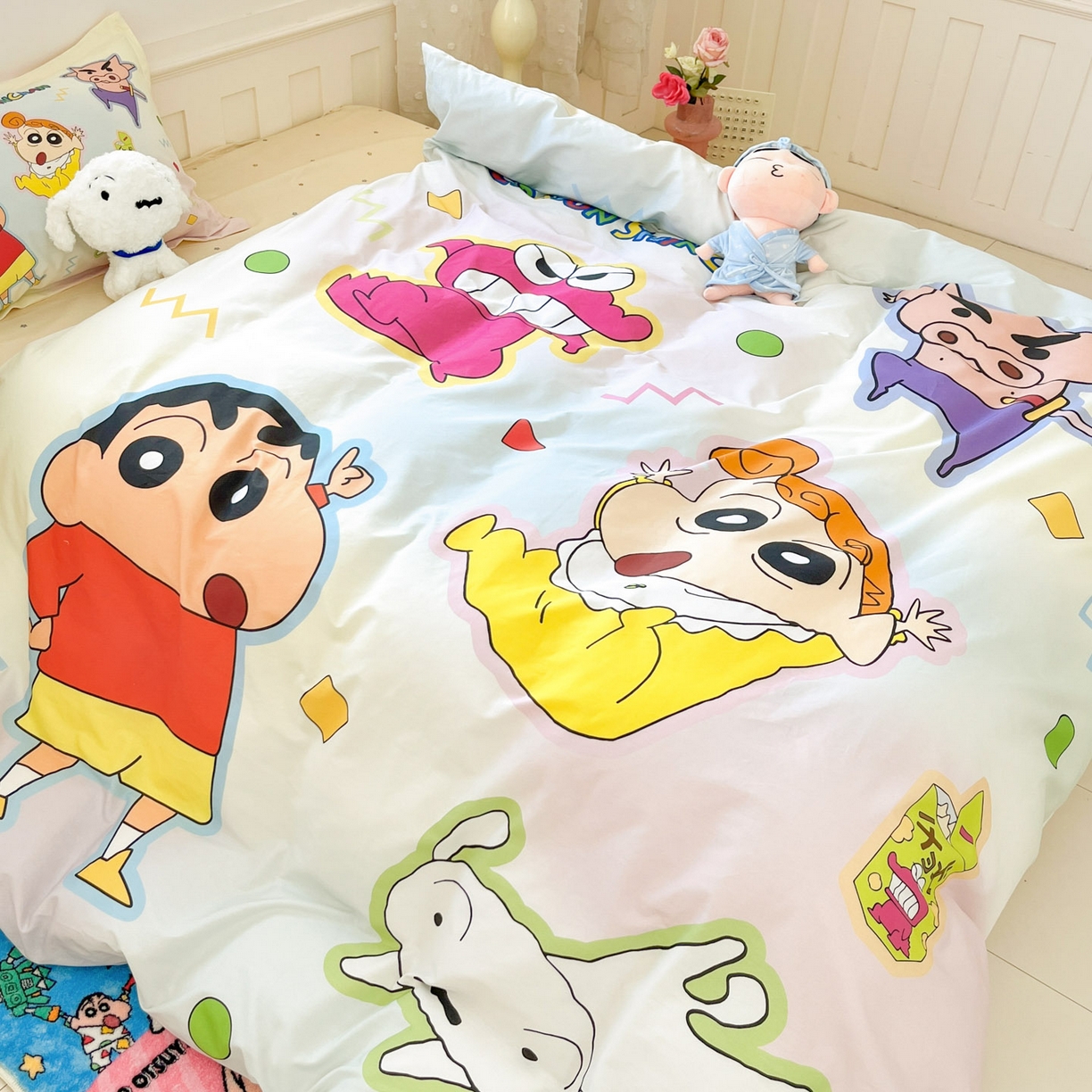 91家纺网 家纺一手货源 找家纺 博雅 2026新款蜡笔小新正版授权全棉纯棉大版枕套单品枕套枕套单件 大版-快乐小新