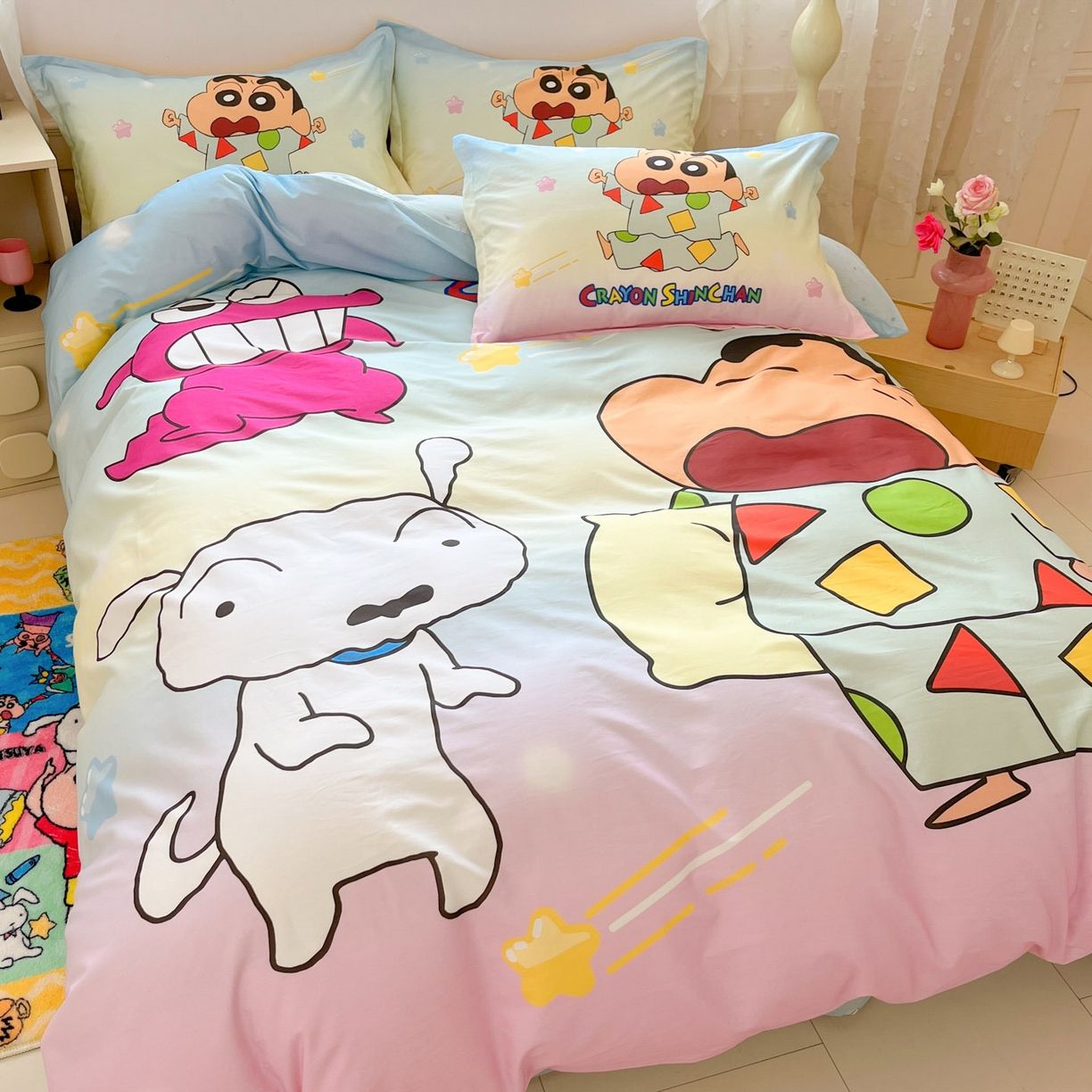 91家纺网 家纺一手货源 找家纺 博雅 2026新款蜡笔小新正版授权全棉纯棉大版枕套单品枕套枕套单件 大版-贪睡小新