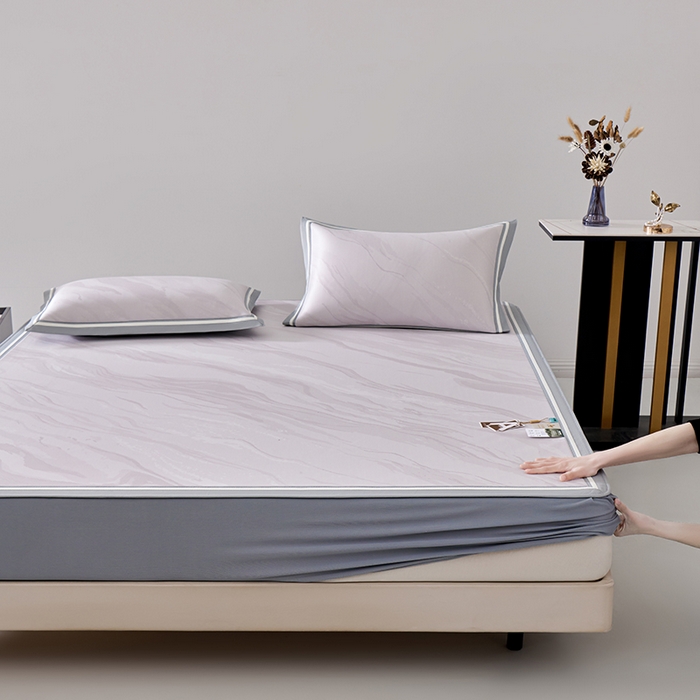 91家纺网 家纺一手货源 找家纺 （总）小牛席业 2026新款冰纹凉感冰丝席席子凉席-【床笠款】凉席藤席冰藤席冰丝席竹席乳胶席豆豆席