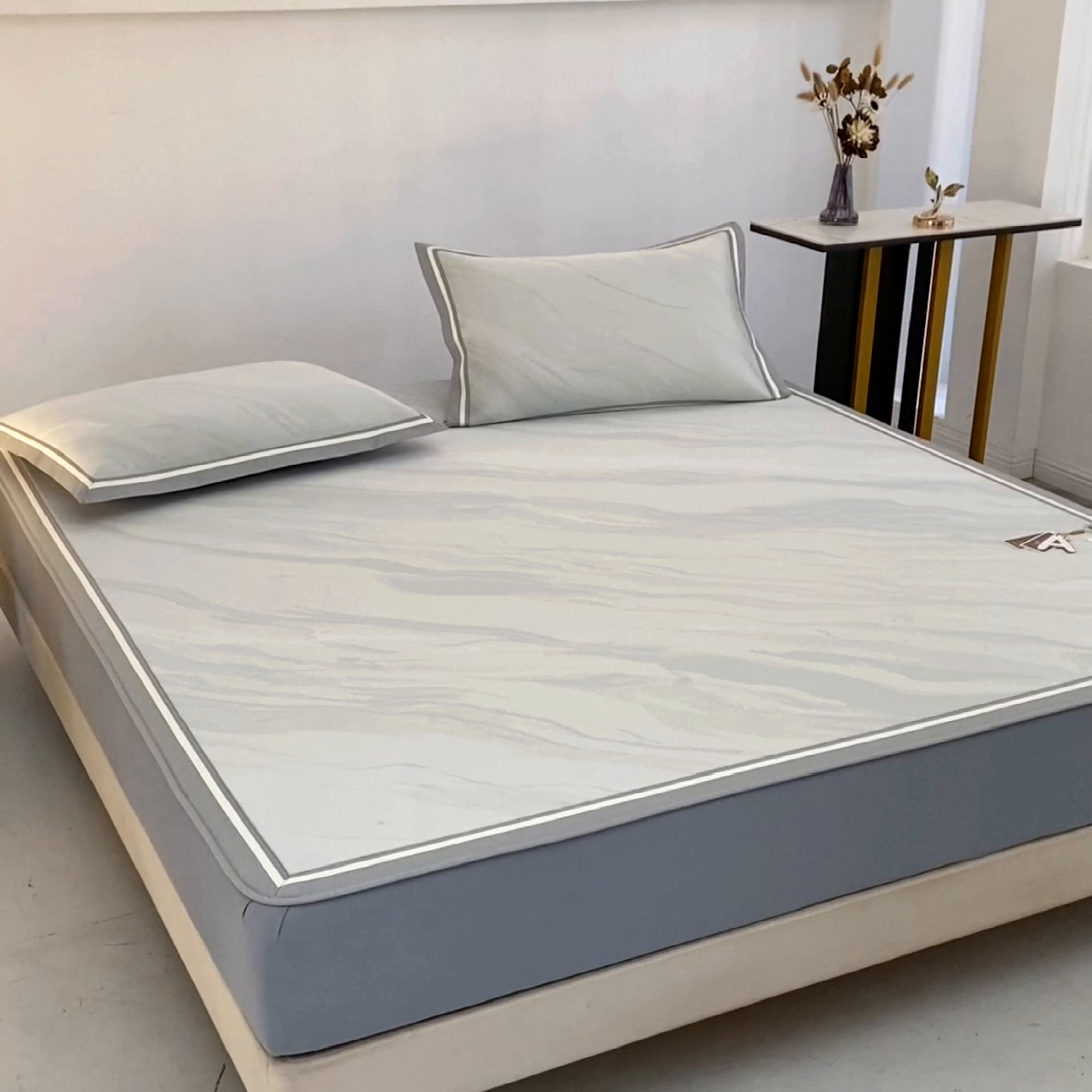 91家纺网 家纺一手货源 找家纺 （总）小牛席业 2026新款冰纹凉感冰丝席席子凉席-【床笠款】凉席藤席冰藤席冰丝席竹席乳胶席豆豆席