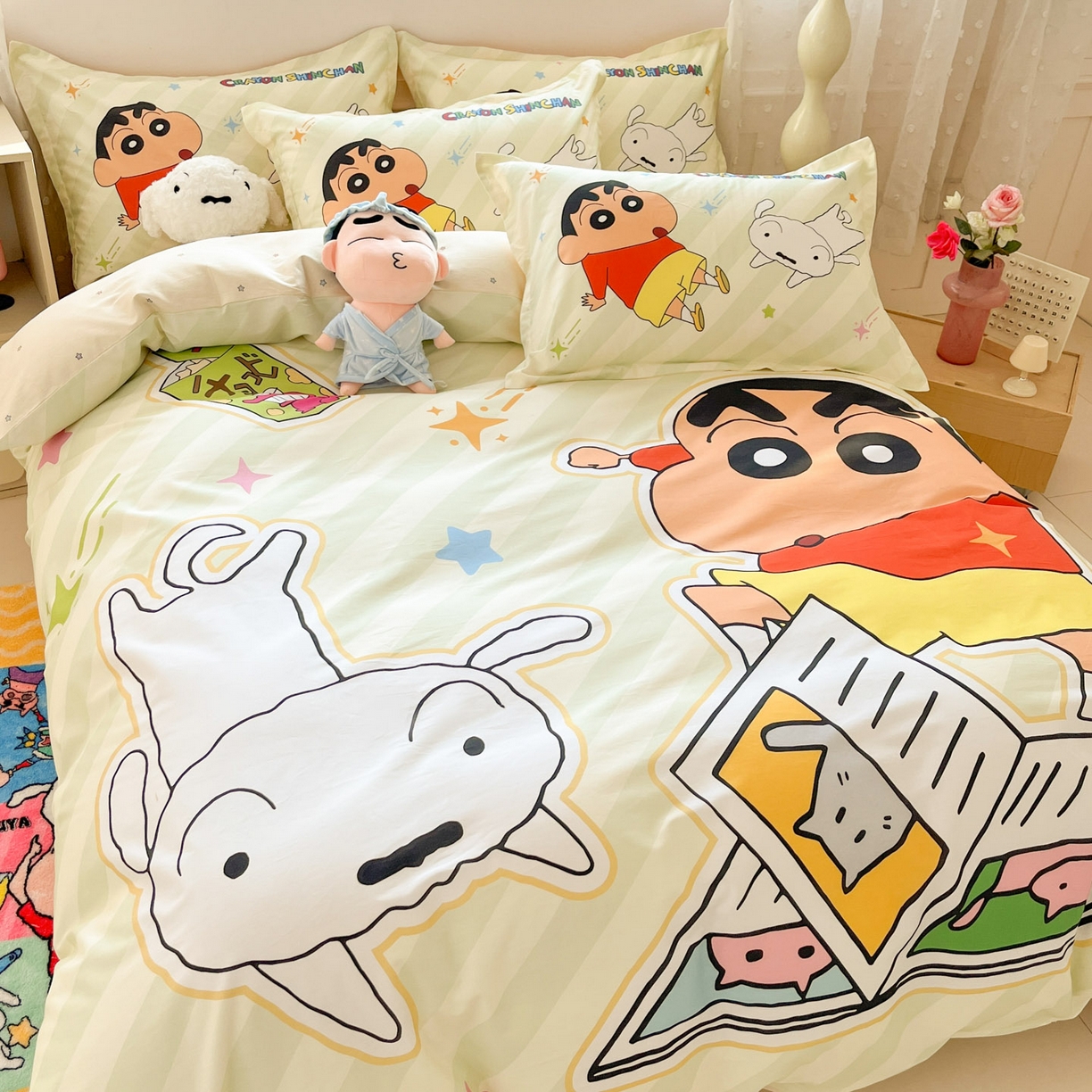 91家纺网 家纺一手货源 找家纺 博雅 2026新款蜡笔小新正版授权全棉纯棉大版枕套单品枕套枕套单件 大版-学习蜡笔小新