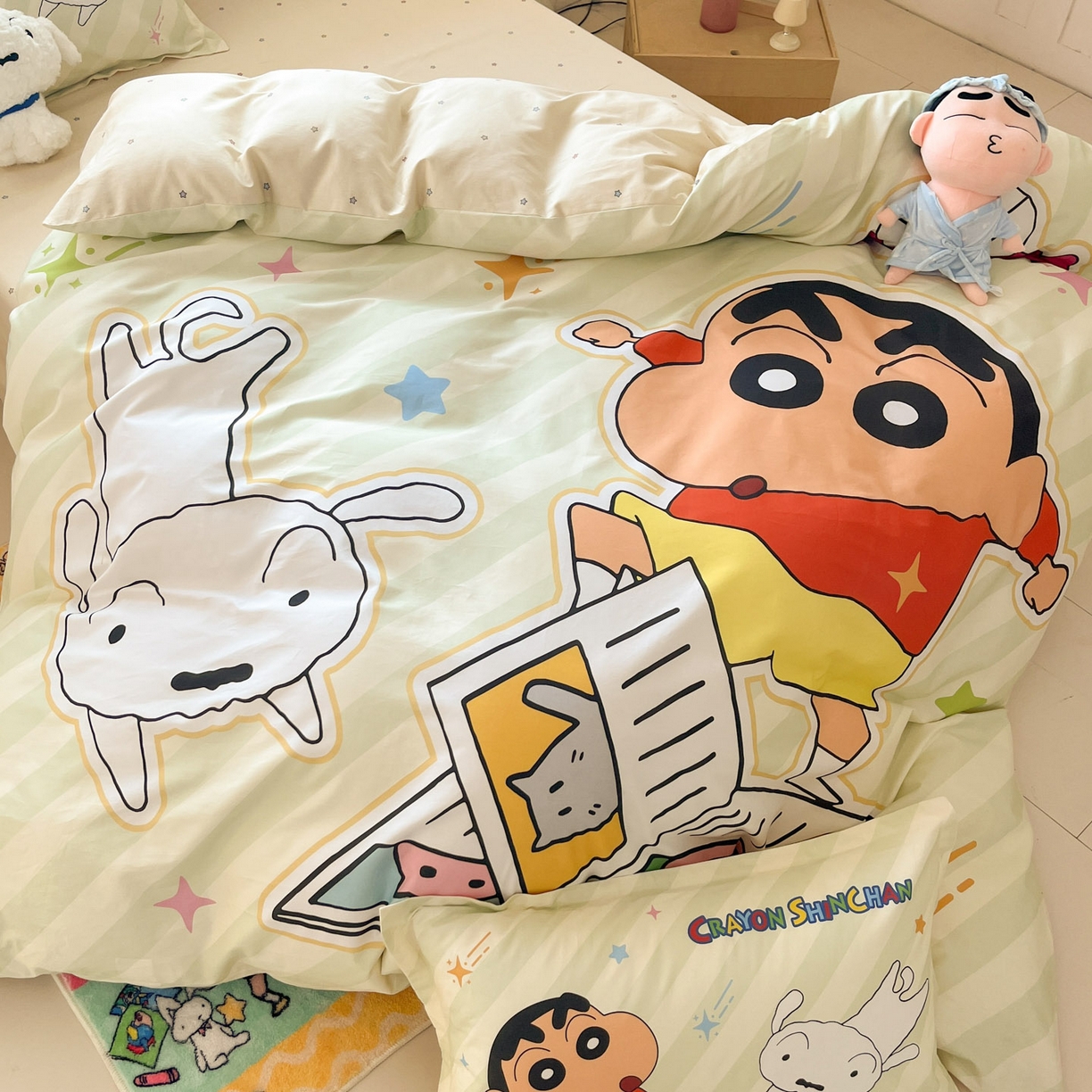 91家纺网 家纺一手货源 找家纺 博雅 2026新款蜡笔小新正版授权全棉纯棉大版枕套单品枕套枕套单件 大版-学习蜡笔小新