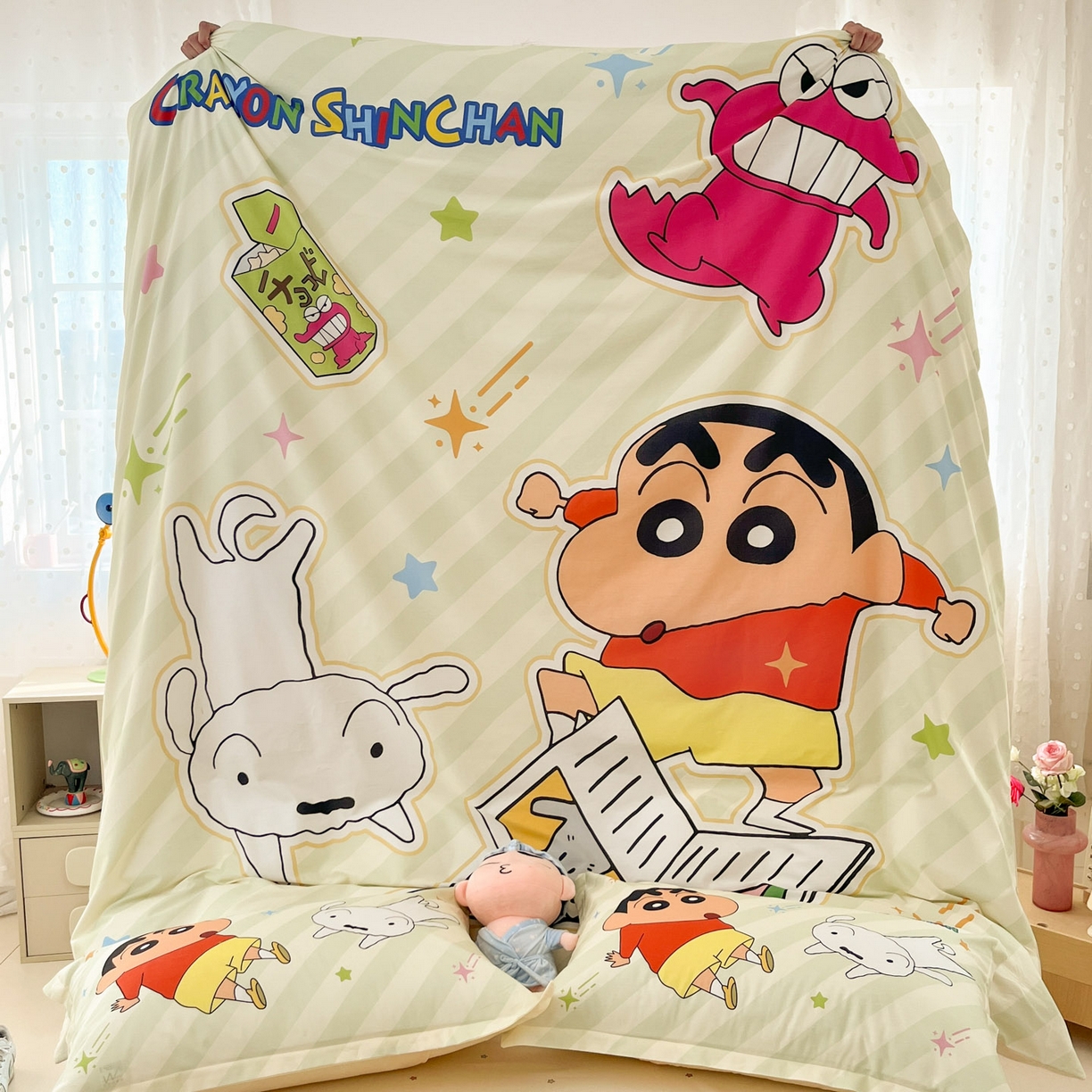 91家纺网 家纺一手货源 找家纺 博雅 2026新款蜡笔小新正版授权全棉纯棉大版枕套单品枕套枕套单件 大版-学习蜡笔小新