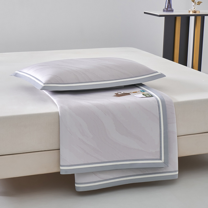 91家纺网 家纺一手货源 找家纺 小牛席业 2026新款冰纹凉感冰丝席席子凉席 浅紫