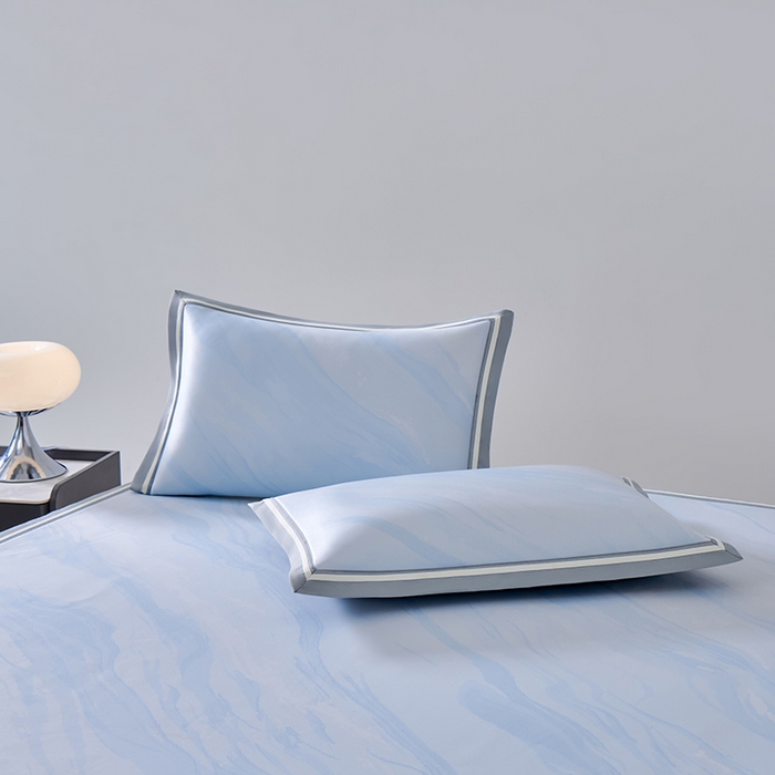 91家纺网 家纺一手货源 找家纺 小牛席业 2026新款冰纹凉感冰丝席席子凉席 蓝色