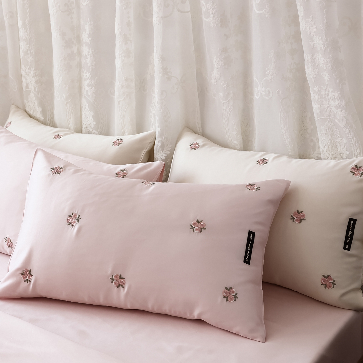 91家纺网 家纺一手货源 找家纺 初拾 2026新款60支进口奥地利兰精天丝四件套-玫瑰少女 玫瑰少女-少女粉