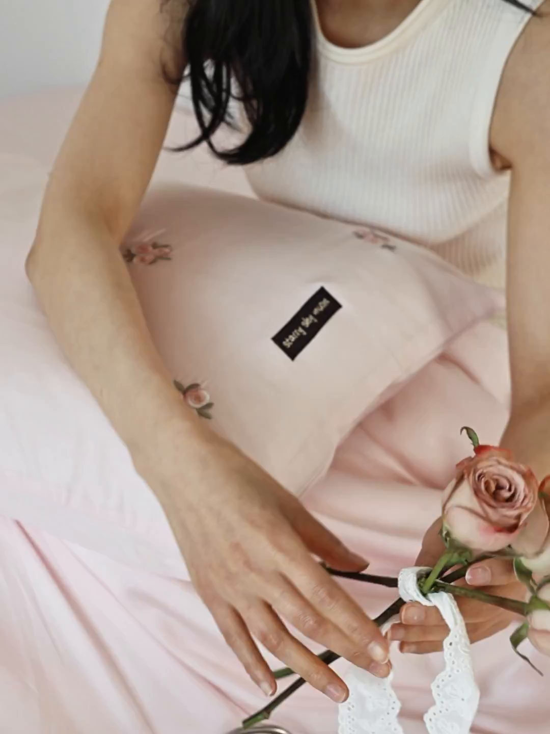 91家纺网 家纺一手货源 找家纺 初拾 2026新款60支进口奥地利兰精天丝四件套-玫瑰少女 玫瑰少女-少女粉