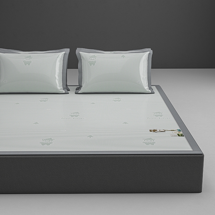 （总）小牛席业 2026新款【建模风格】双PE高凉感-韩版小熊提花冰丝席席子凉席凉席藤席冰藤席冰丝席竹席乳胶席豆豆席