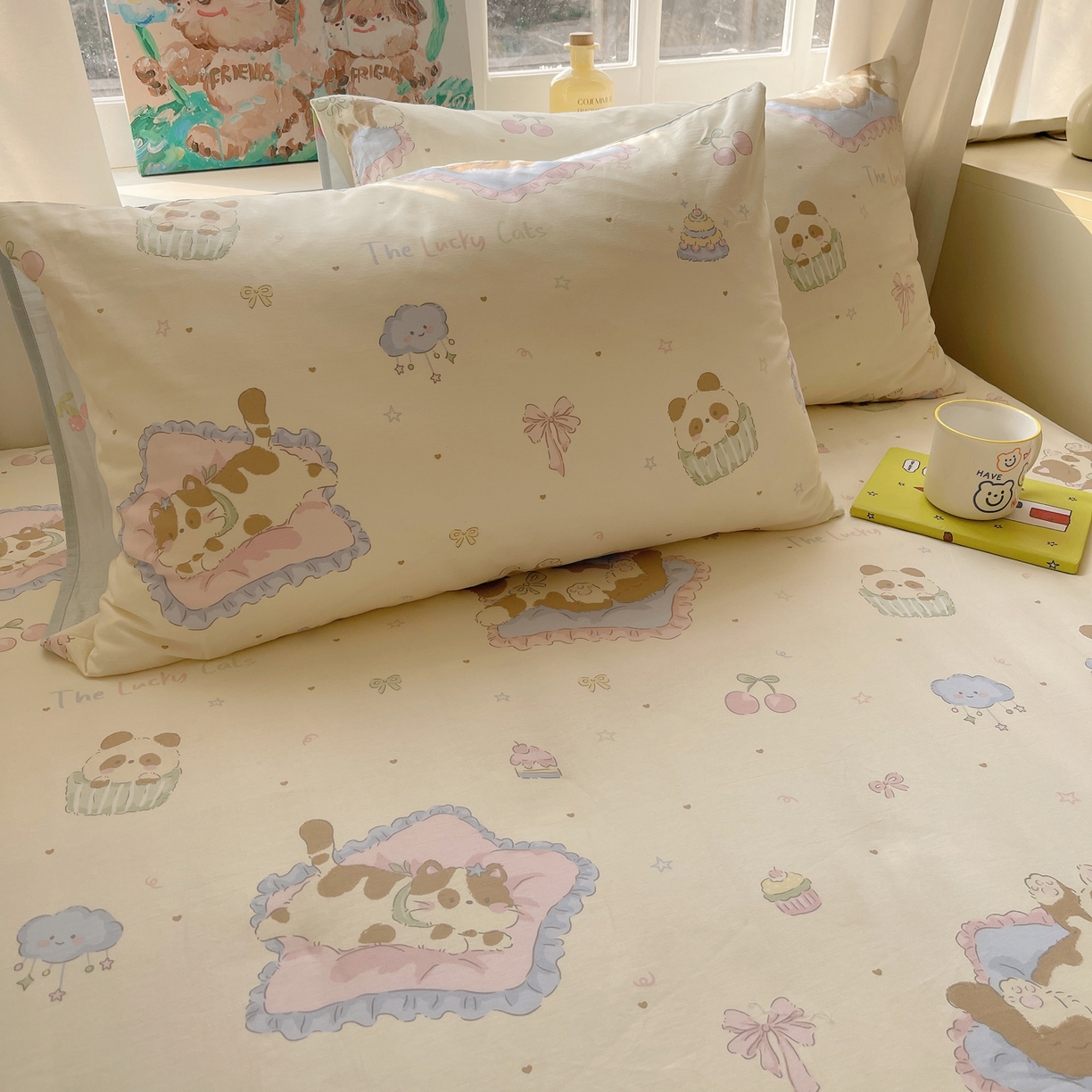 91家纺网 家纺一手货源 找家纺 （总）六巷胡同 2026新款40支全棉13070INS卡通全棉单品枕套