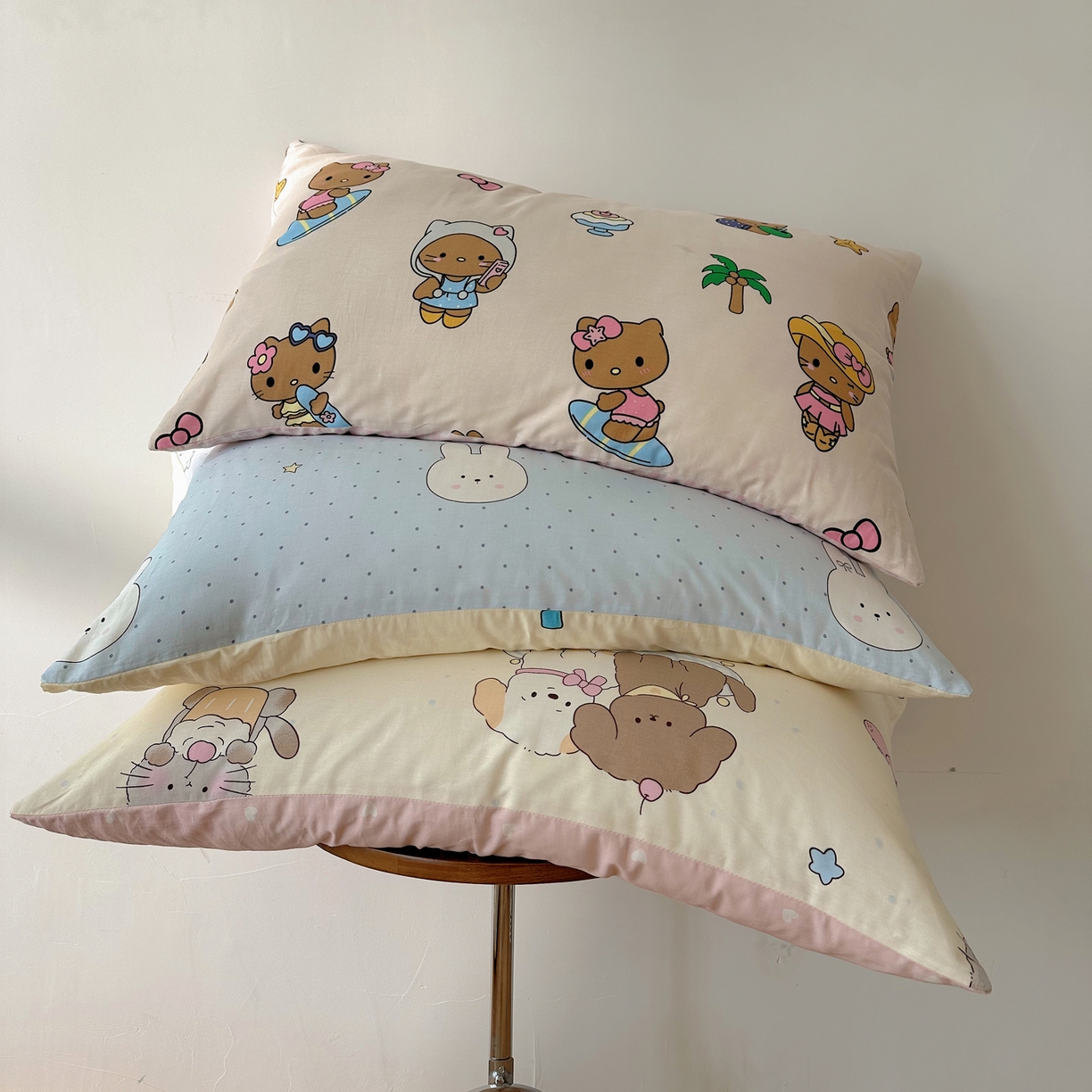 91家纺网 家纺一手货源 找家纺 （总）六巷胡同 2026新款40支全棉13070INS卡通全棉单品枕套