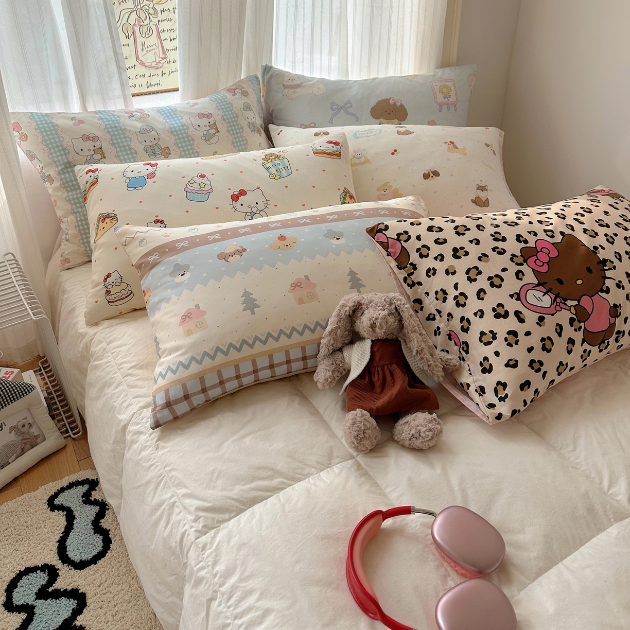 91家纺网 家纺一手货源 找家纺 （总）六巷胡同 2026新款40支全棉13070INS卡通全棉单品枕套